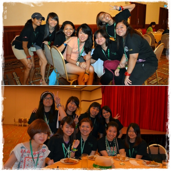Volunteers from ITE College Central, Bishan campus, Singapore (T) and Taylors University Lakeside campus, Kuala Lumpur (B)