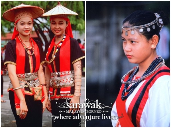 Bidayuh ladies from different dialect groups