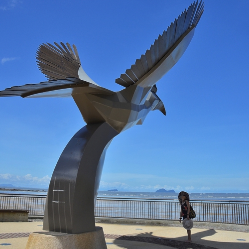 Largest Hornbill Bird landmark in Damai Central Santubong