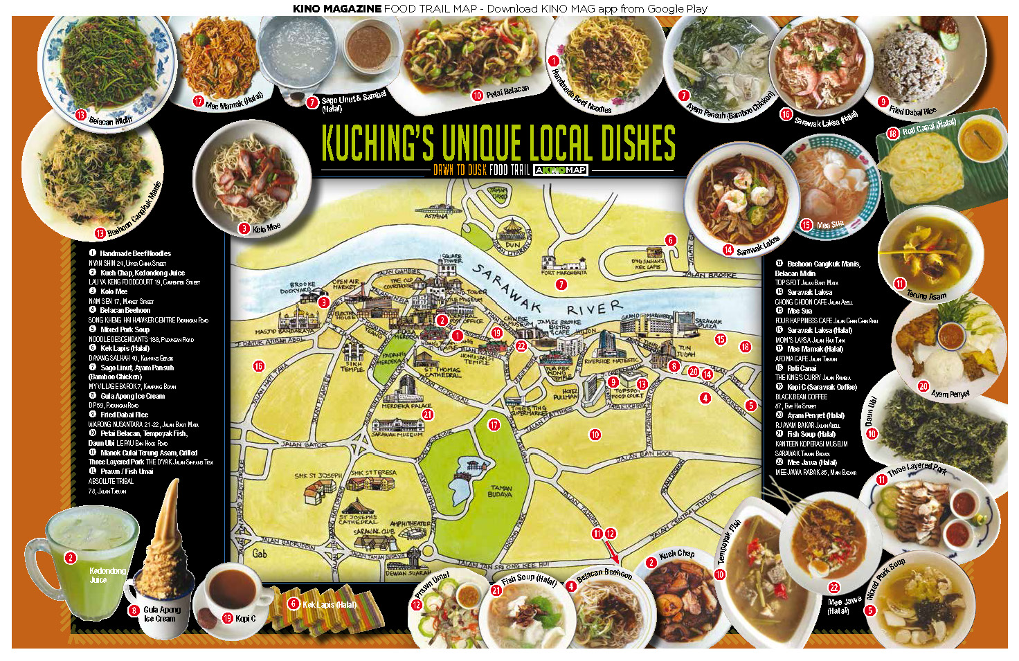 食物足迹 | 古晋独特的当地菜肴Food Trail | Kuching’s unique local dishes |